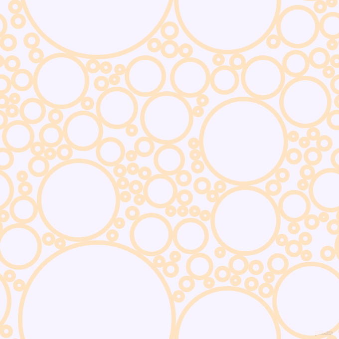 bubbles, circles, sponge, big, medium, small, 9 pixel line width, Bisque and Magnolia circles bubbles sponge soap seamless tileable