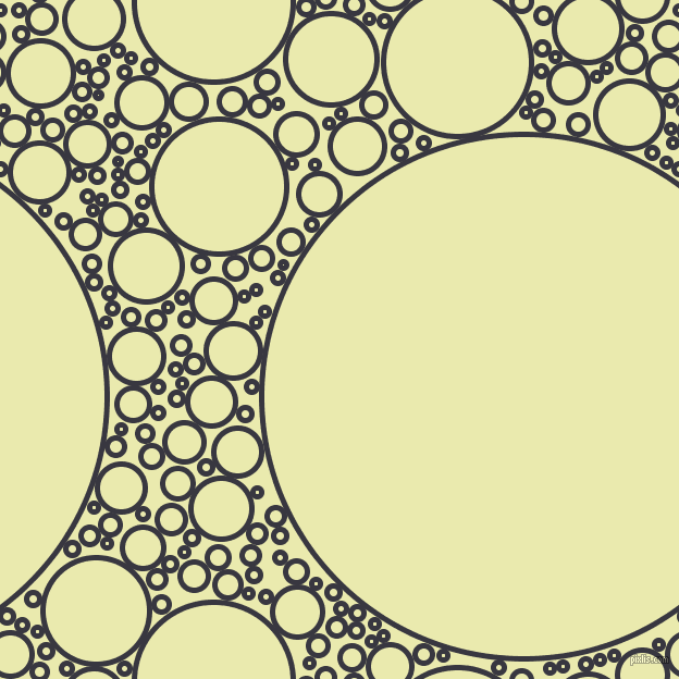 bubbles, circles, sponge, big, medium, small, 5 pixel line width, Black Marlin and Medium Goldenrod circles bubbles sponge soap seamless tileable