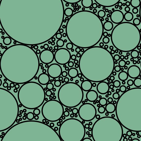 bubbles, circles, sponge, big, medium, small, 5 pixel line width, Black and Padua circles bubbles sponge soap seamless tileable