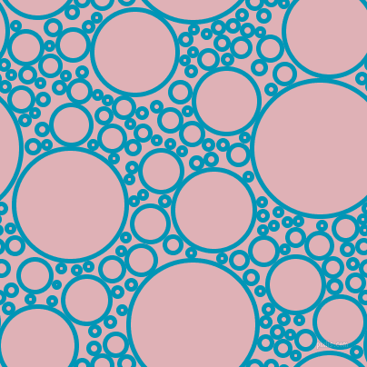 bubbles, circles, sponge, big, medium, small, 5 pixel line width, Bondi Blue and Blossom circles bubbles sponge soap seamless tileable