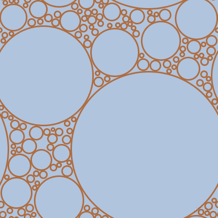 bubbles, circles, sponge, big, medium, small, 3 pixel line width, Bourbon and Light Steel Blue circles bubbles sponge soap seamless tileable