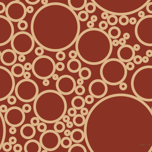 bubbles, circles, sponge, big, medium, small, 9 pixel line width, Brandy and Burnt Umber circles bubbles sponge soap seamless tileable