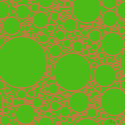 bubbles, circles, sponge, big, medium, small, 5 pixel line width, Brandy Punch and Kelly Green circles bubbles sponge soap seamless tileable