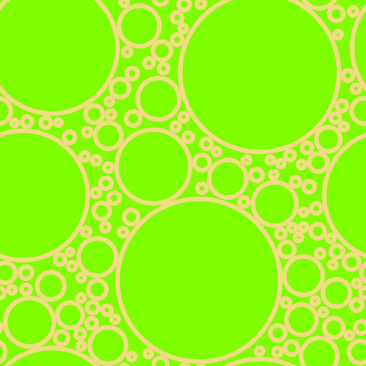 bubbles, circles, sponge, big, medium, small, 9 pixel line width, Buff and Chartreuse circles bubbles sponge soap seamless tileable