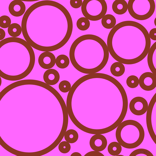 bubbles, circles, sponge, big, medium, small, 17 pixel line width, Burnt Umber and Pink Flamingo circles bubbles sponge soap seamless tileable