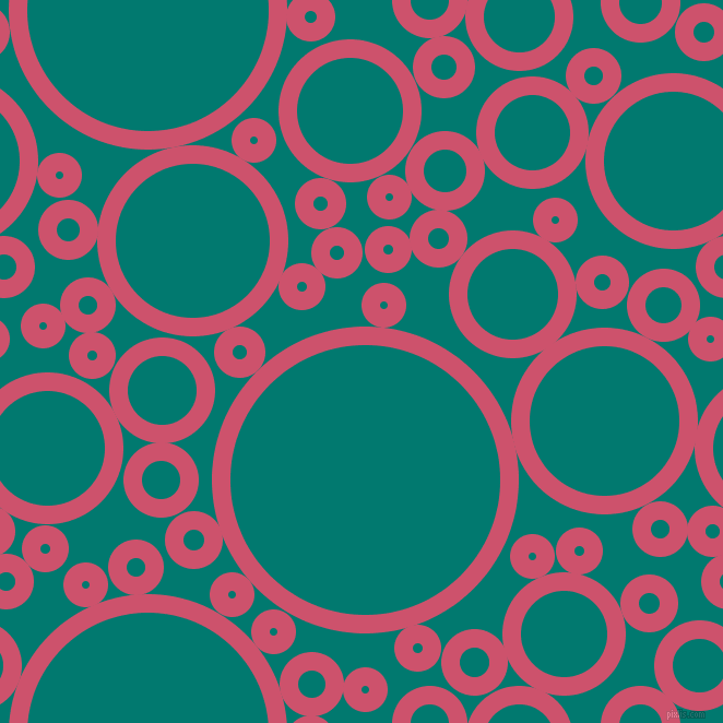 bubbles, circles, sponge, big, medium, small, 17 pixel line width, Cabaret and Pine Green circles bubbles sponge soap seamless tileable
