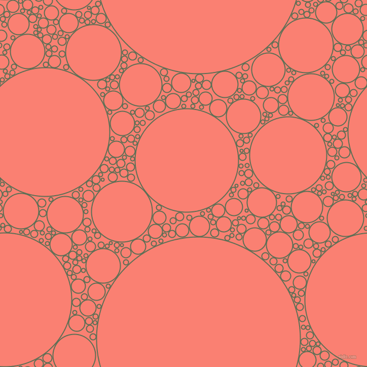 bubbles, circles, sponge, big, medium, small, 2 pixel line widthCactus and Salmon circles bubbles sponge soap seamless tileable