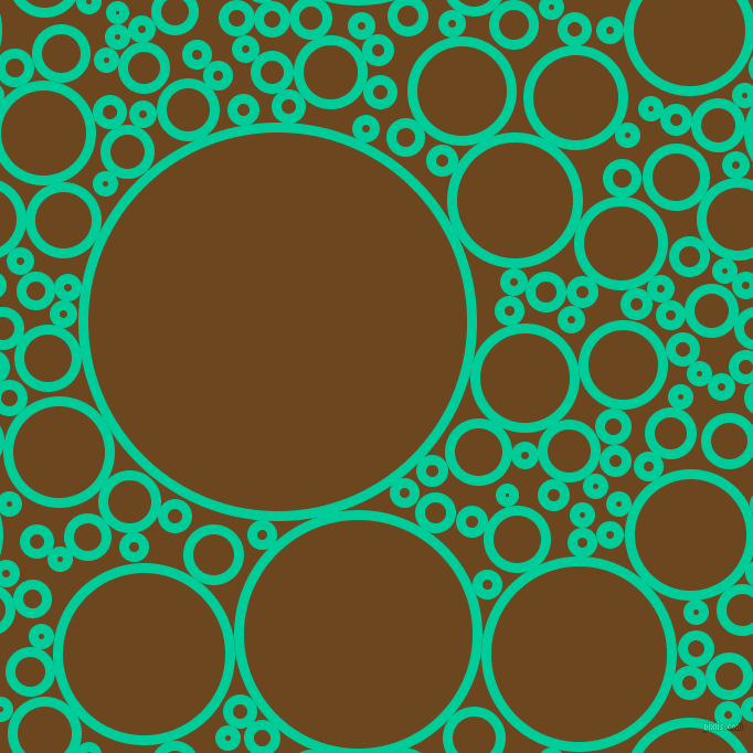 bubbles, circles, sponge, big, medium, small, 9 pixel line width, Caribbean Green and Antique Brass circles bubbles sponge soap seamless tileable