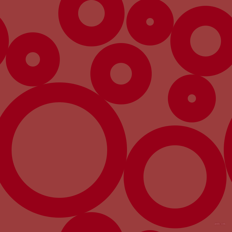 bubbles, circles, sponge, big, medium, small, 65 pixel line width, Carmine and Mexican Red circles bubbles sponge soap seamless tileable