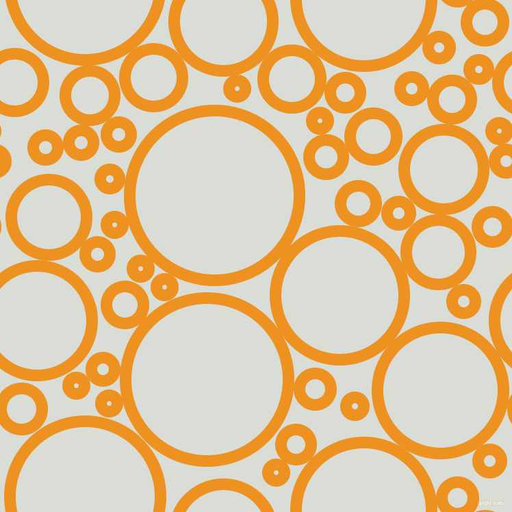bubbles, circles, sponge, big, medium, small, 17 pixel line width, Carrot Orange and Aqua Haze circles bubbles sponge soap seamless tileable