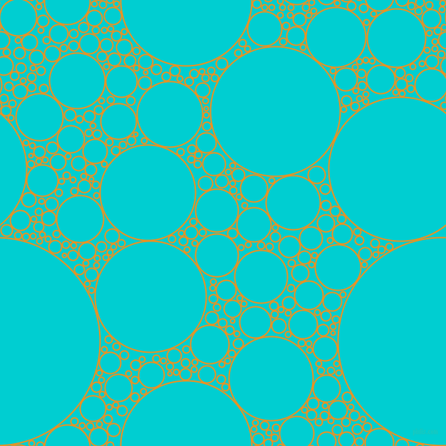 bubbles, circles, sponge, big, medium, small, 2 pixel line width, Carrot Orange and Dark Turquoise circles bubbles sponge soap seamless tileable
