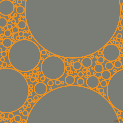 bubbles, circles, sponge, big, medium, small, 5 pixel line width, Carrot Orange and Gunsmoke circles bubbles sponge soap seamless tileable