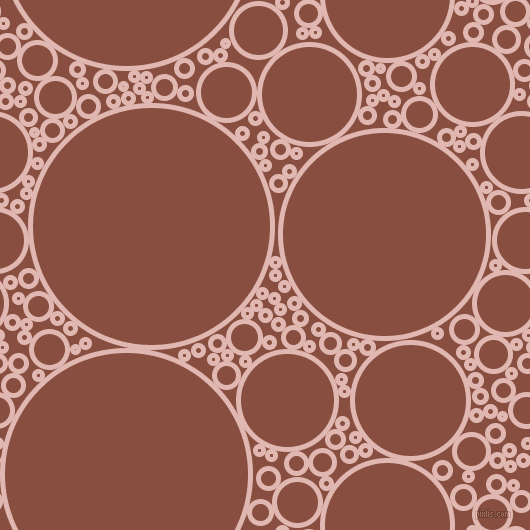 bubbles, circles, sponge, big, medium, small, 5 pixel line width, Cavern Pink and Mule Fawn circles bubbles sponge soap seamless tileable