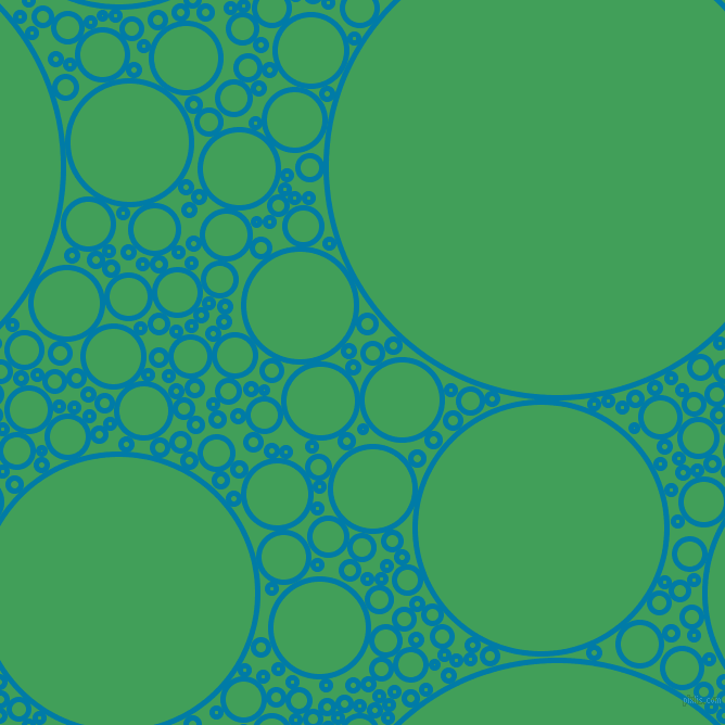 bubbles, circles, sponge, big, medium, small, 5 pixel line width, Cerulean and Chateau Green circles bubbles sponge soap seamless tileable