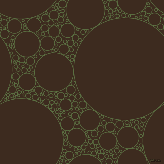bubbles, circles, sponge, big, medium, small, 2 pixel line width, Chalet Green and Bistre circles bubbles sponge soap seamless tileable