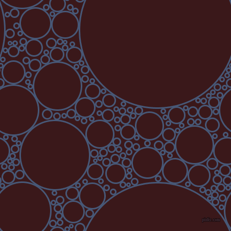 bubbles, circles, sponge, big, medium, small, 3 pixel line width, Chambray and Rustic Red circles bubbles sponge soap seamless tileable