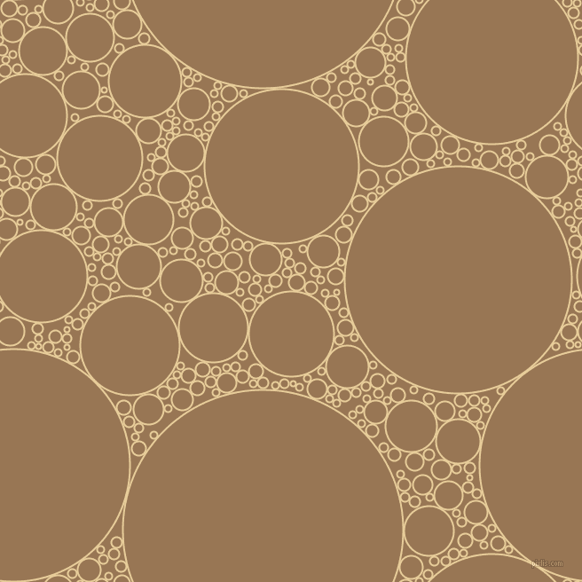 bubbles, circles, sponge, big, medium, small, 2 pixel line width, Chamois and Pale Brown circles bubbles sponge soap seamless tileable