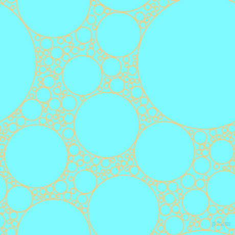 bubbles, circles, sponge, big, medium, small, 2 pixel line width, Cherokee and Electric Blue circles bubbles sponge soap seamless tileable