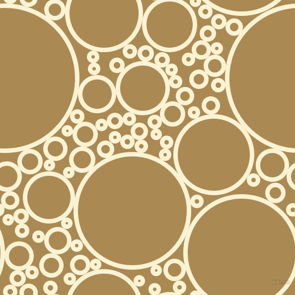bubbles, circles, sponge, big, medium, small, 9 pixel line width, China Ivory and Teak circles bubbles sponge soap seamless tileable