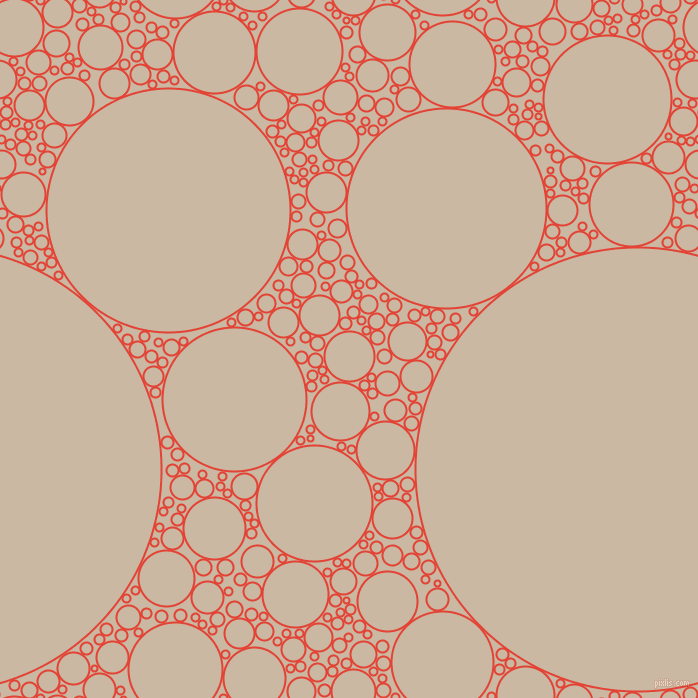 bubbles, circles, sponge, big, medium, small, 2 pixel line width, Cinnabar and Grain Brown circles bubbles sponge soap seamless tileable
