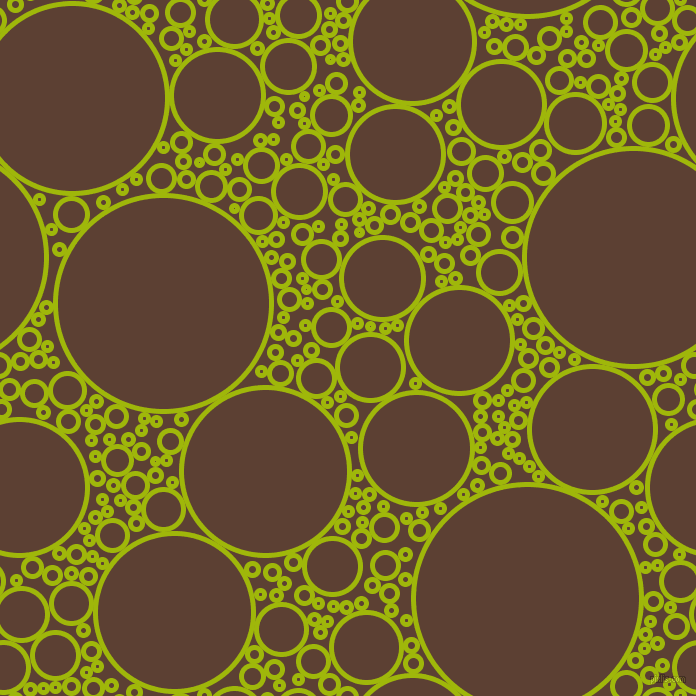 bubbles, circles, sponge, big, medium, small, 5 pixel line width, Citrus and Very Dark Brown circles bubbles sponge soap seamless tileable
