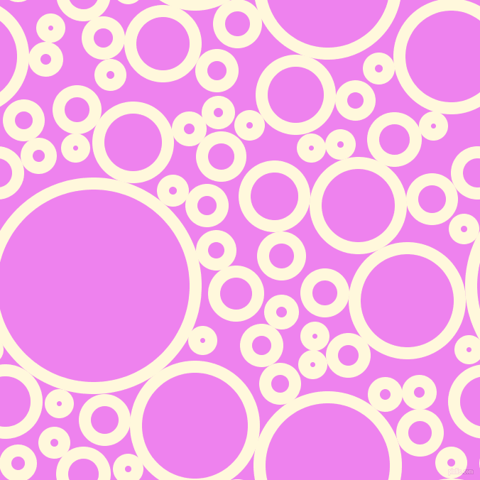 bubbles, circles, sponge, big, medium, small, 17 pixel line width, Corn Silk and Violet circles bubbles sponge soap seamless tileable