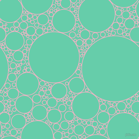 bubbles, circles, sponge, big, medium, small, 2 pixel line width, Cupid and Medium Aquamarine circles bubbles sponge soap seamless tileable