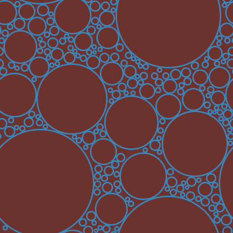 bubbles, circles, sponge, big, medium, small, 3 pixel line width, Curious Blue and Kenyan Copper circles bubbles sponge soap seamless tileable