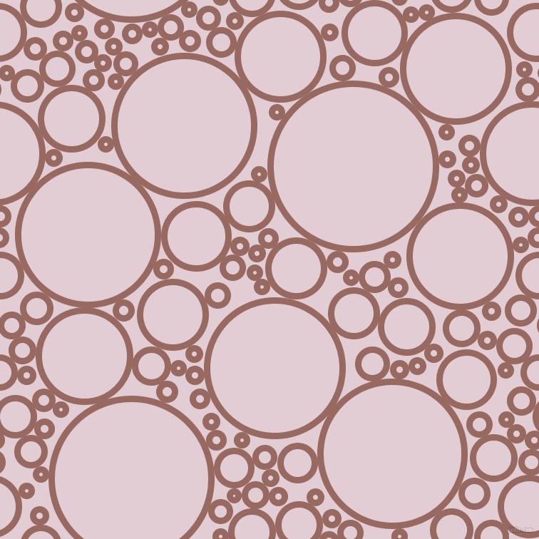 bubbles, circles, sponge, big, medium, small, 9 pixel line width, Dark Chestnut and Prim circles bubbles sponge soap seamless tileable