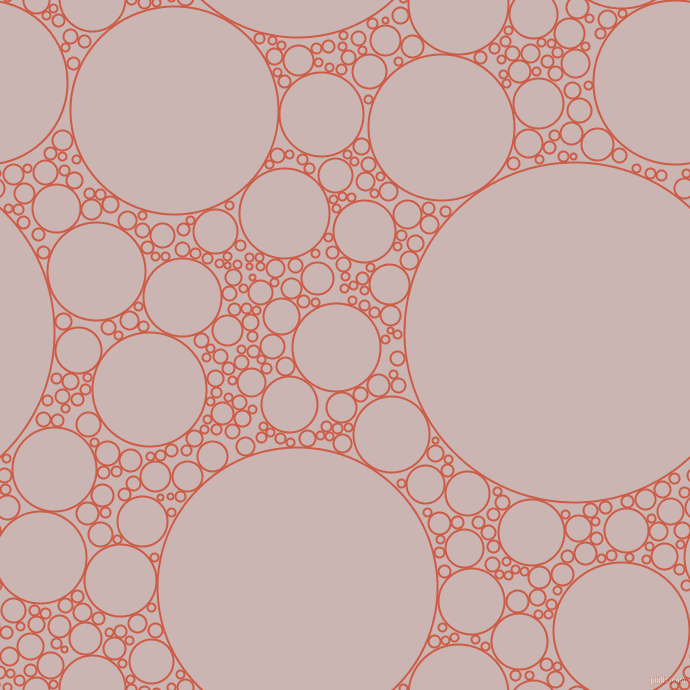 bubbles, circles, sponge, big, medium, small, 2 pixel line width, Dark Coral and Cold Turkey circles bubbles sponge soap seamless tileable