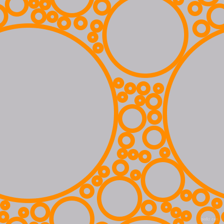 bubbles, circles, sponge, big, medium, small, 9 pixel line width, Dark Orange and French Grey circles bubbles sponge soap seamless tileable