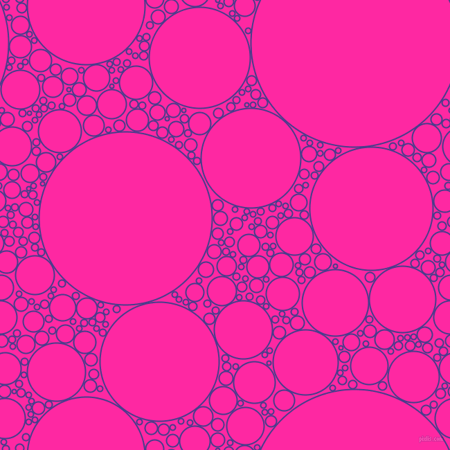 bubbles, circles, sponge, big, medium, small, 2 pixel line width, Dark Slate Blue and Persian Rose circles bubbles sponge soap seamless tileable