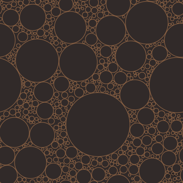 bubbles, circles, sponge, big, medium, small, 2 pixel line width, Dark Wood and Livid Brown circles bubbles sponge soap seamless tileable