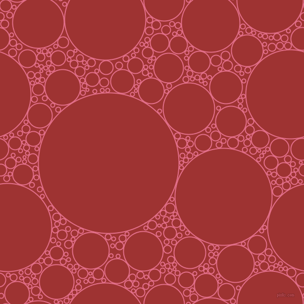 bubbles, circles, sponge, big, medium, small, 2 pixel line width, Deep Blush and Milano Red circles bubbles sponge soap seamless tileable