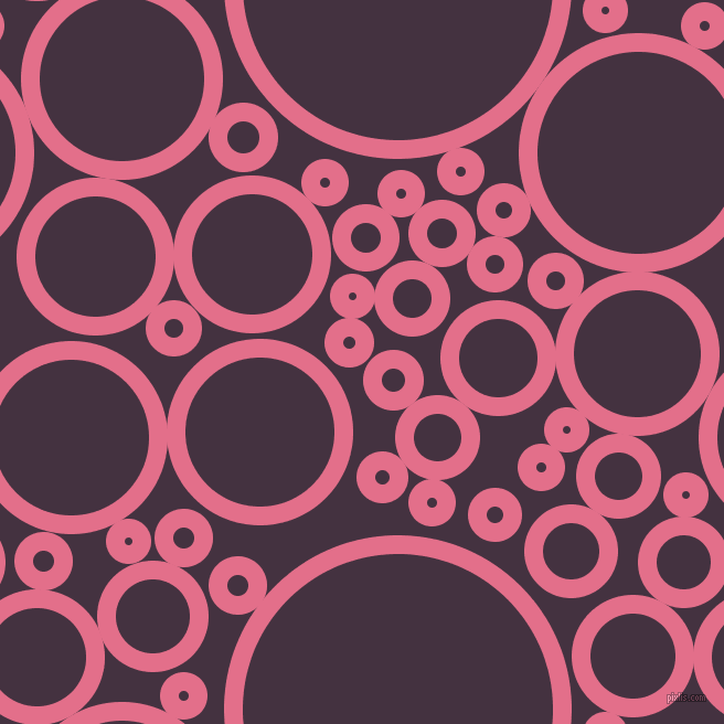 bubbles, circles, sponge, big, medium, small, 17 pixel line width, Deep Blush and Voodoo circles bubbles sponge soap seamless tileable