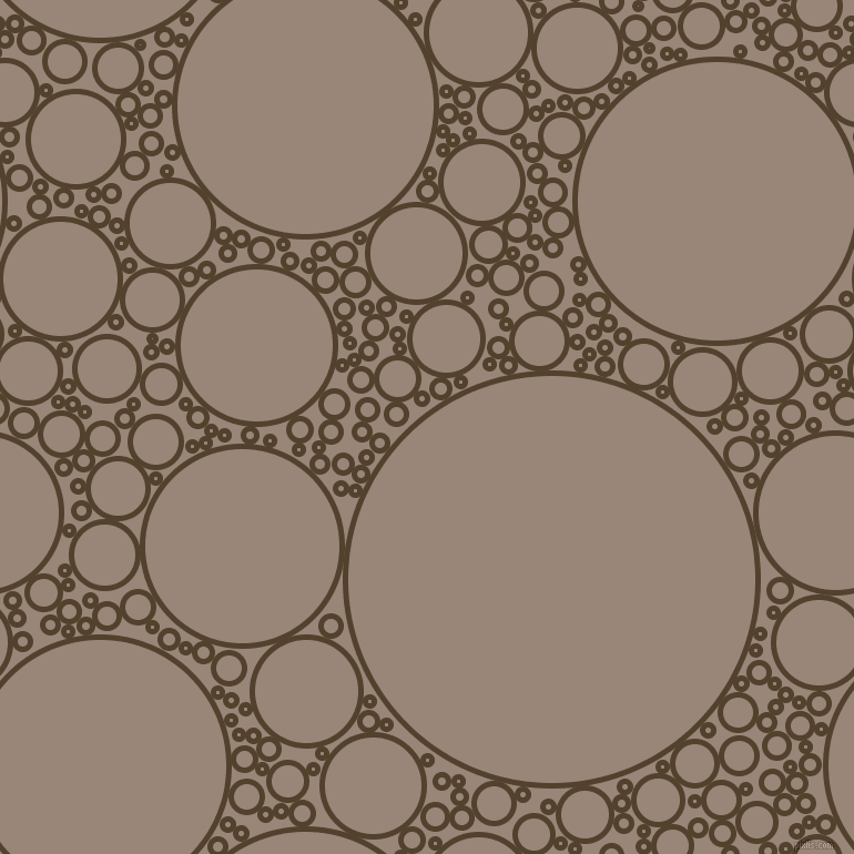 bubbles, circles, sponge, big, medium, small, 5 pixel line width, Deep Bronze and Almond Frost circles bubbles sponge soap seamless tileable