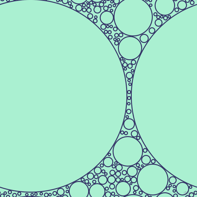 bubbles, circles, sponge, big, medium, small, 3 pixel line width, Deep Koamaru and Magic Mint circles bubbles sponge soap seamless tileable