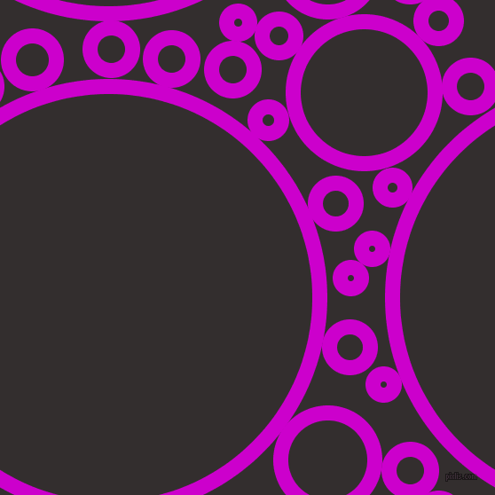 bubbles, circles, sponge, big, medium, small, 17 pixel line width, Deep Magenta and Night Rider circles bubbles sponge soap seamless tileable