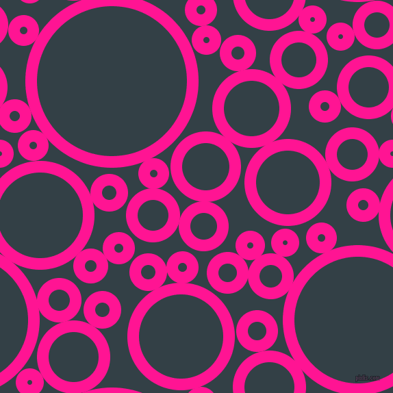 bubbles, circles, sponge, big, medium, small, 17 pixel line width, Deep Pink and Big Stone circles bubbles sponge soap seamless tileable