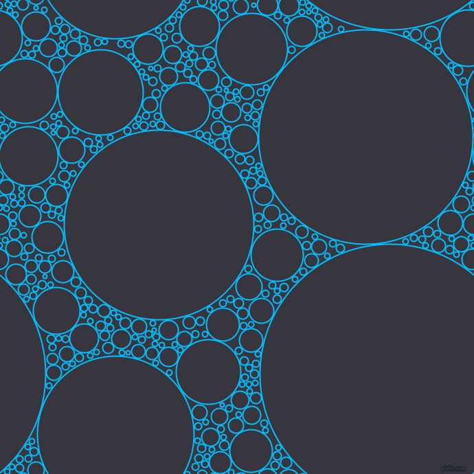 bubbles, circles, sponge, big, medium, small, 2 pixel line width, Deep Sky Blue and Revolver circles bubbles sponge soap seamless tileable