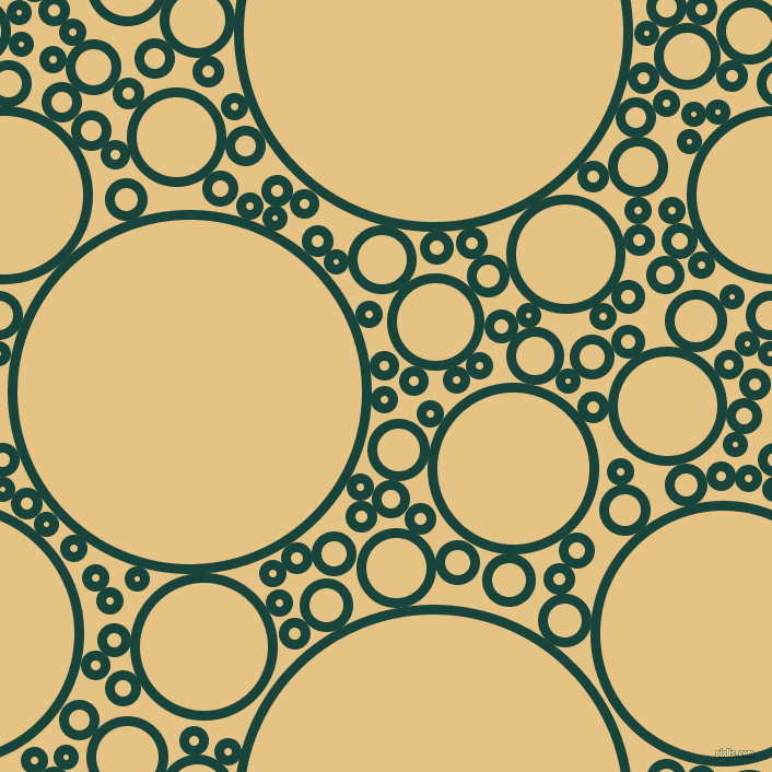 bubbles, circles, sponge, big, medium, small, 9 pixel line width, Deep Teal and New Orleans circles bubbles sponge soap seamless tileable