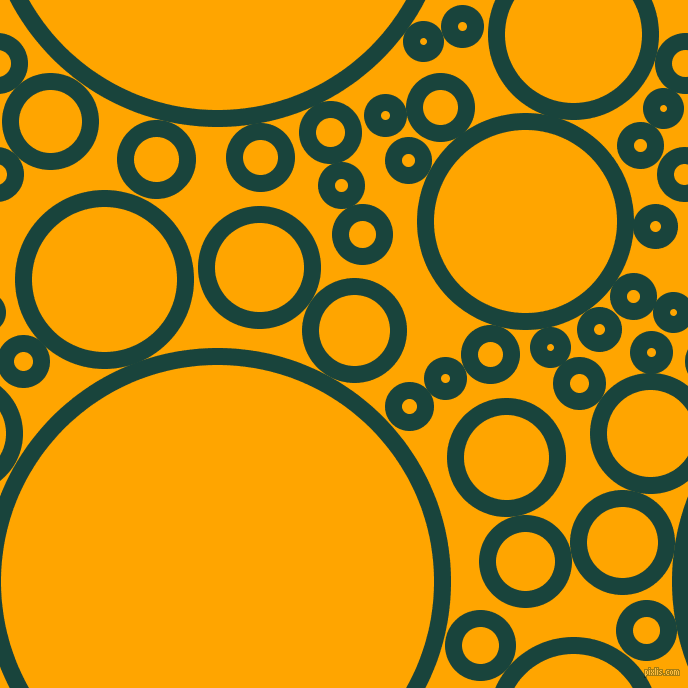 bubbles, circles, sponge, big, medium, small, 17 pixel line width, Deep Teal and Orange circles bubbles sponge soap seamless tileable