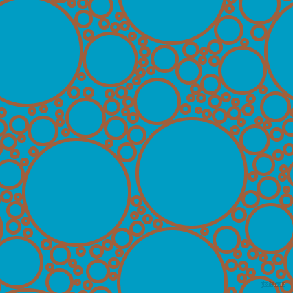 bubbles, circles, sponge, big, medium, small, 5 pixel line width, Desert and Pacific Blue circles bubbles sponge soap seamless tileable