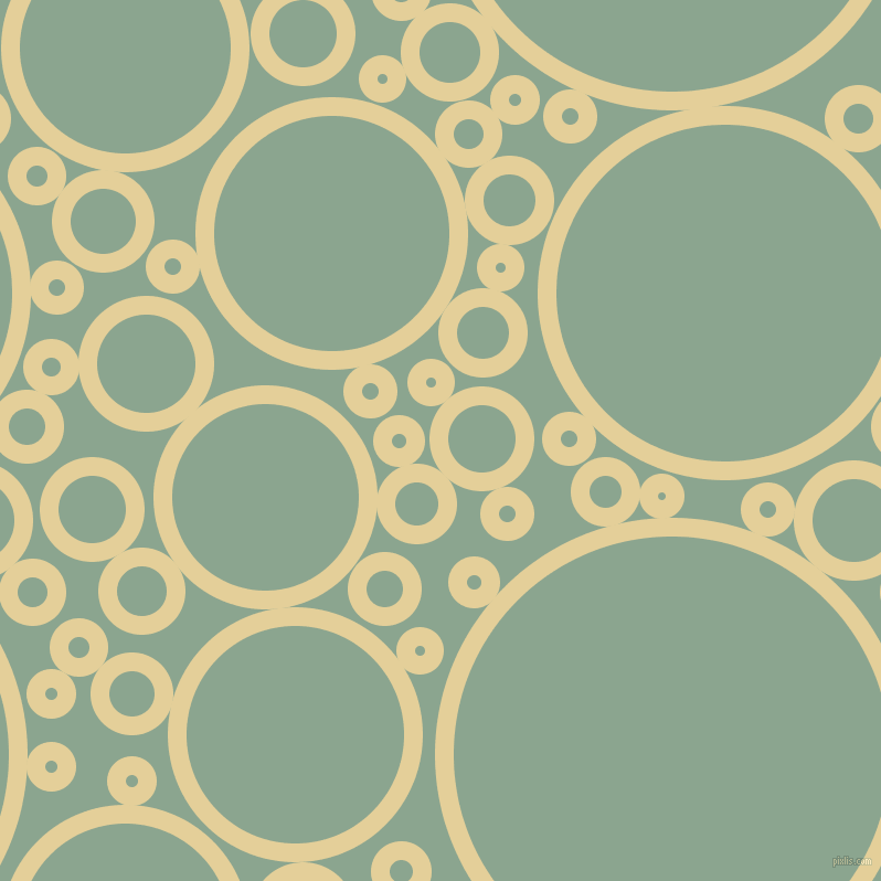 bubbles, circles, sponge, big, medium, small, 17 pixel line width, Double Colonial White and Envy circles bubbles sponge soap seamless tileable