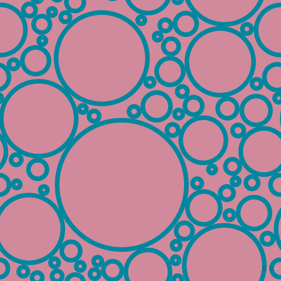 bubbles, circles, sponge, big, medium, small, 9 pixel line width, Eastern Blue and Can Can circles bubbles sponge soap seamless tileable