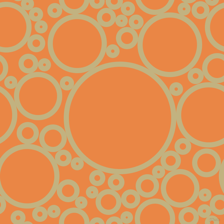 bubbles, circles, sponge, big, medium, small, 17 pixel line width, Ecru and Flamenco circles bubbles sponge soap seamless tileable