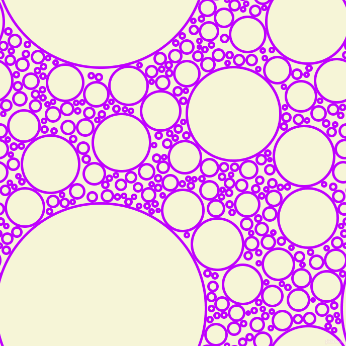bubbles, circles, sponge, big, medium, small, 5 pixel line width, Electric Purple and Hint Of Yellow circles bubbles sponge soap seamless tileable