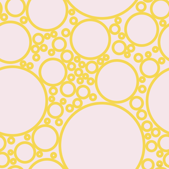 bubbles, circles, sponge, big, medium, small, 9 pixel line width, Energy Yellow and Amour circles bubbles sponge soap seamless tileable