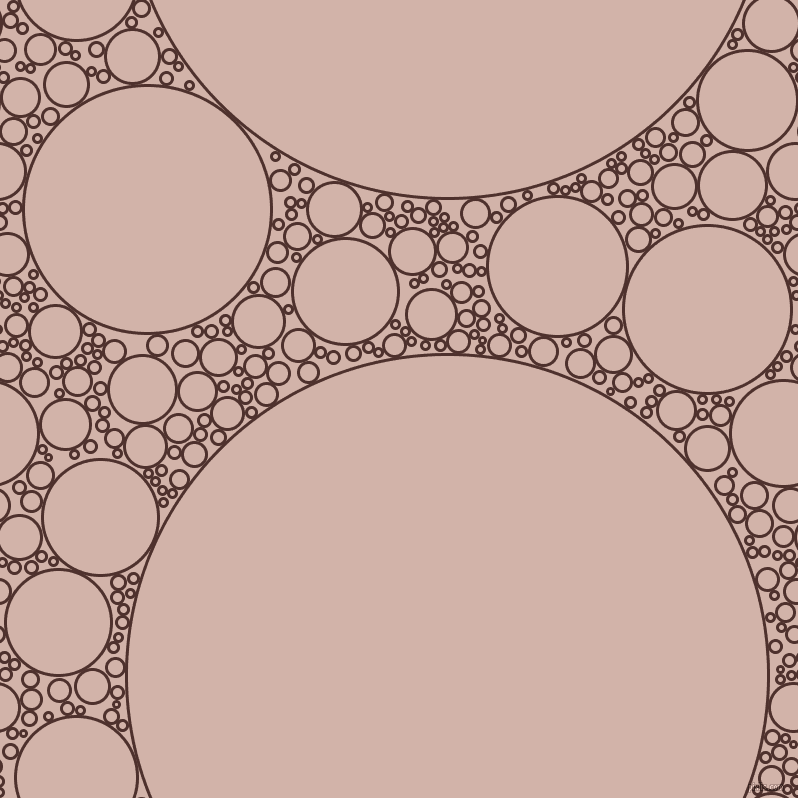 bubbles, circles, sponge, big, medium, small, 3 pixel line width, Espresso and Clam Shell circles bubbles sponge soap seamless tileable
