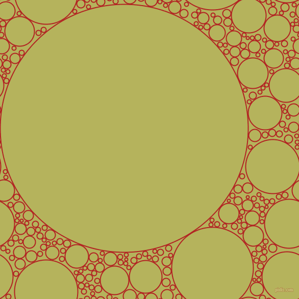bubbles, circles, sponge, big, medium, small, 2 pixel line width, Fire Brick and Olive Green circles bubbles sponge soap seamless tileable